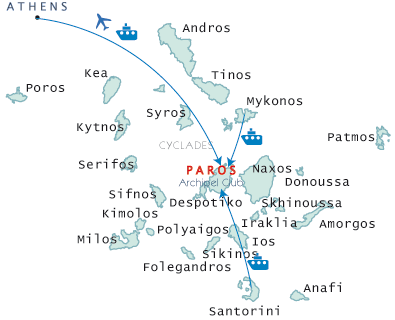Start your sailing cruise in Paros island