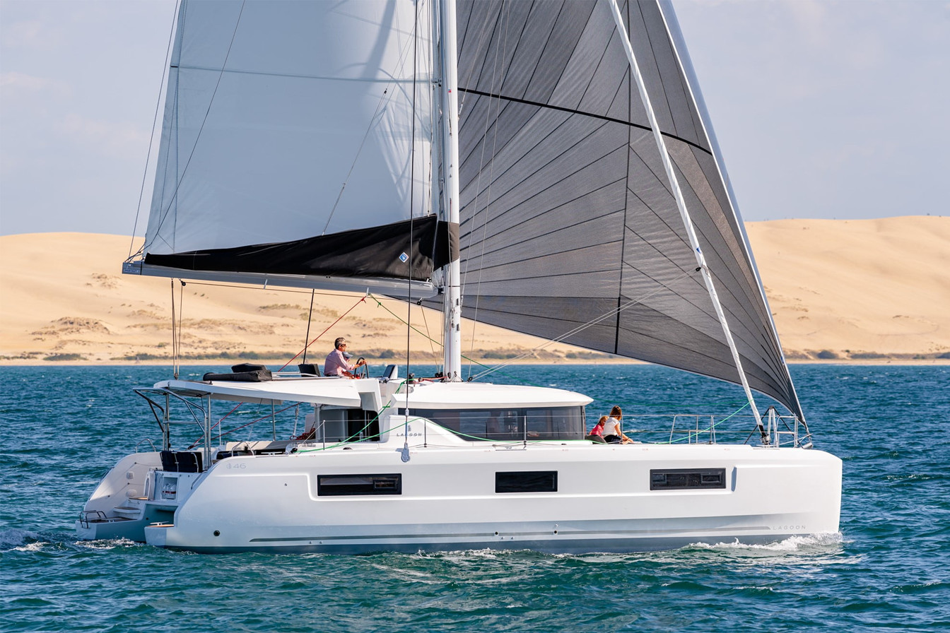 Crewed Lagoon catamaran charter in Athens